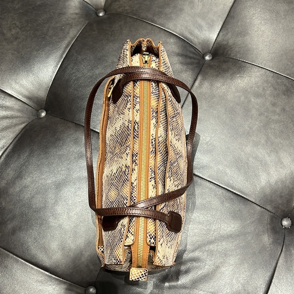 HOBO Friar Leather Python Embossed Shoulder Bag - Picture 5 of 10